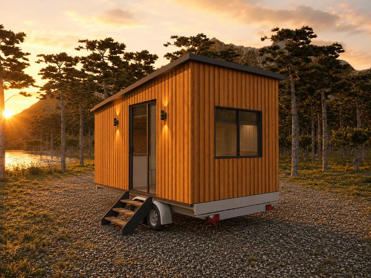 Mobiles Tiny House 11 als kompaktes Tiny House mit Fahrgestell