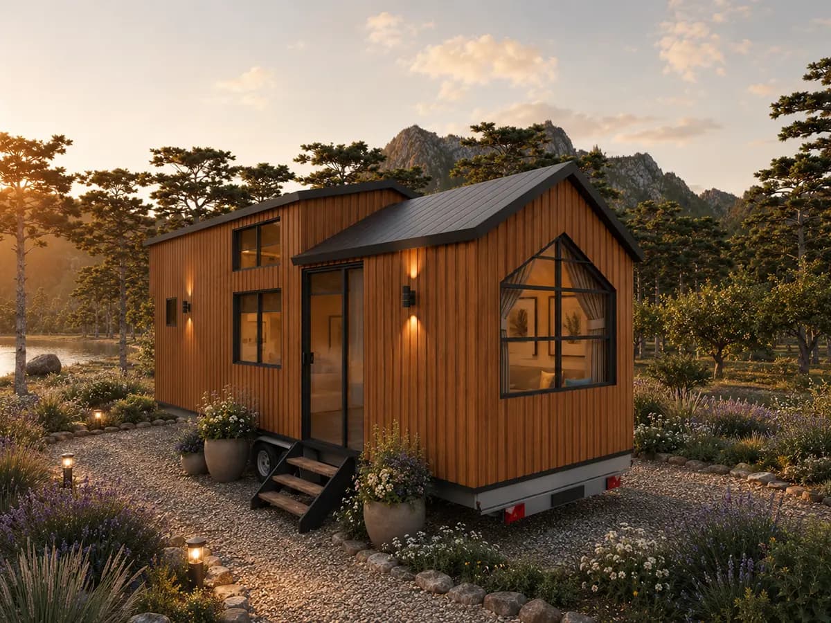 Außenansicht des Mobilen Tiny House 30 mit moderner Fassade