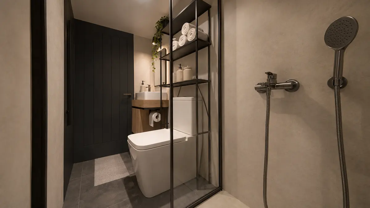 Dusche im Badezimmer des Mobilen Tiny House 30