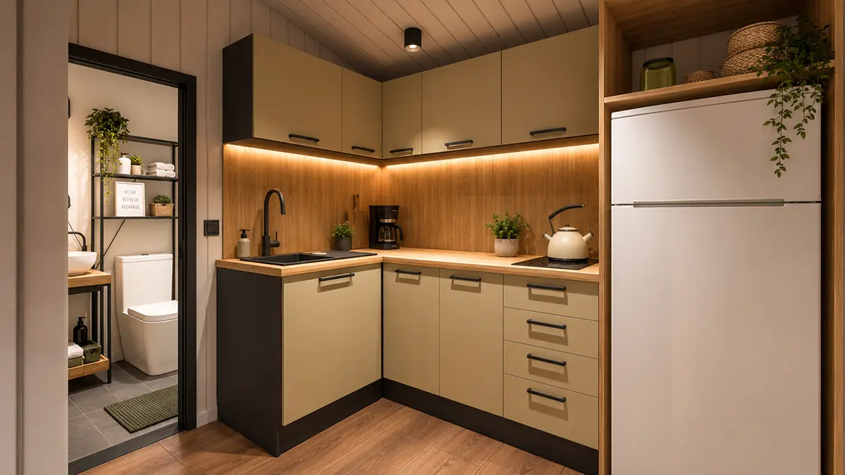 Kompakte Küche im Modularen Tiny House 39