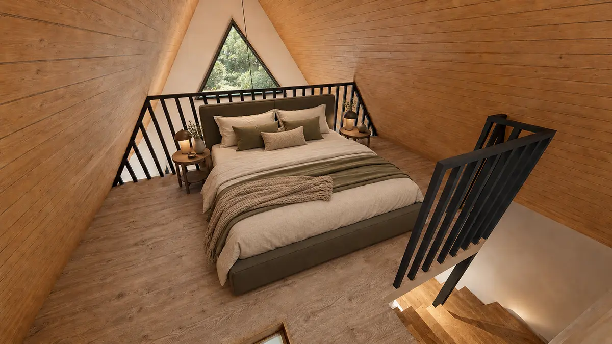 Schlafzimmer im Modularen Tiny House 50